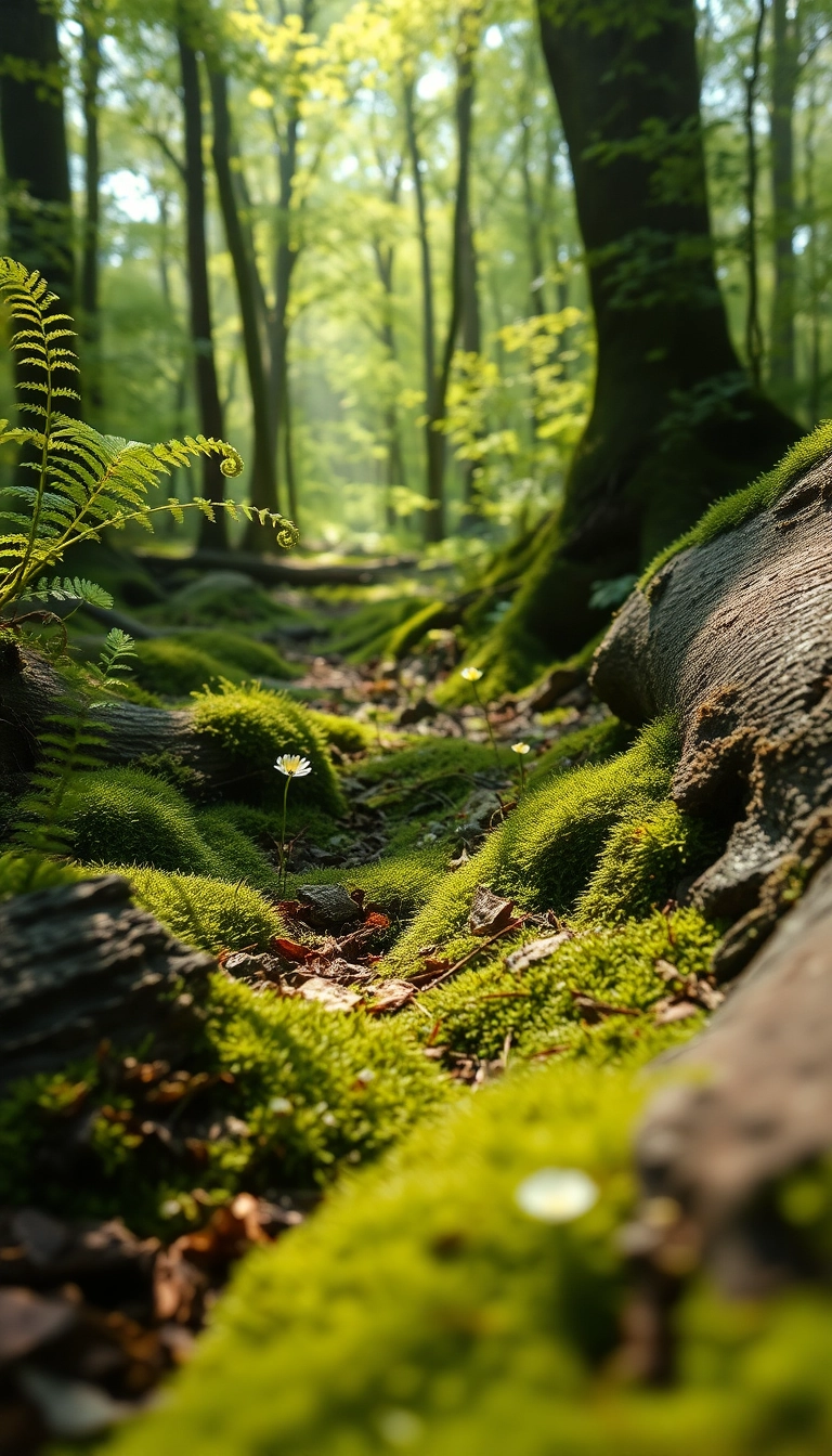 Free Spring Forest Floor iPhone Dynamic Wallpaper